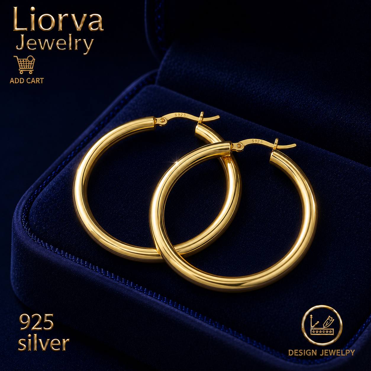 Women's 14K Gold-Plated Chunky Hoop Earrings
